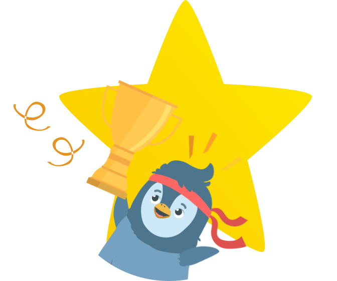 Pommes mit einem Pokal